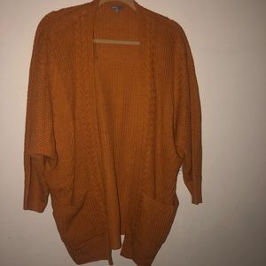 Orange/ Yellow Elongated Knit Cardigan